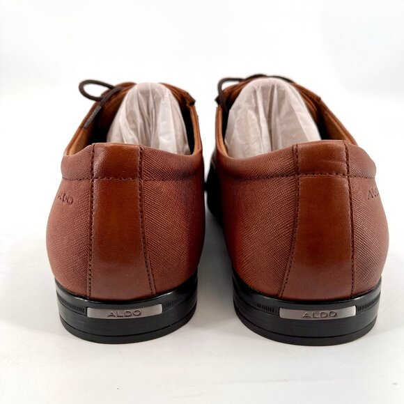 Aldo Stan Oxford Dress Shoes Size 9.5 Tan Cap Toe Lace Up Leather Upper main image 12